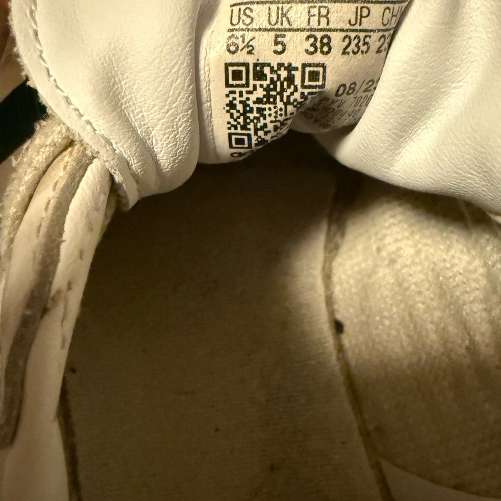 adidas Samba Platform Sneakers White with Dark Green and Gum Sole - Picture 8 of 12